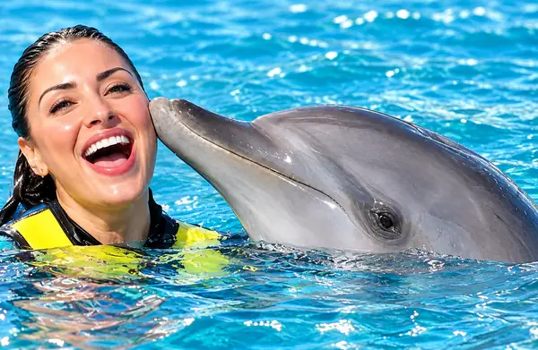Swimming with dolphins